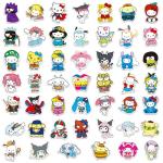 50pcs Cute Sanrio Cosplay Stickers for Kids