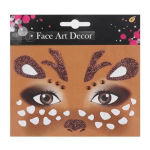 Deer Face Glitter Stickers for Halloween Cosplay