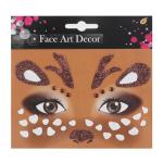 Deer Face Glitter Stickers for Halloween Cosplay