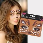 Deer Face Glitter Stickers for Halloween Cosplay