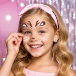 Deer Face Glitter Stickers for Halloween Cosplay