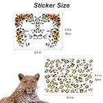 10 Leopard Face Stickers for Halloween Cosplay