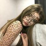 10 Leopard Face Stickers for Halloween Cosplay