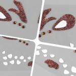Deer Face Glitter Stickers for Halloween Cosplay
