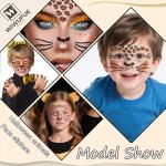 Leopard Tiger Glitter Face Tattoo Stickers - 2 Pack