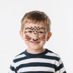 Leopard Tiger Glitter Face Tattoo Stickers - 2 Pack