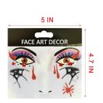 6-Pack Halloween Face Art Stickers for Kids