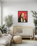 Nun Smoking Pop Art Poster for Wall Decor