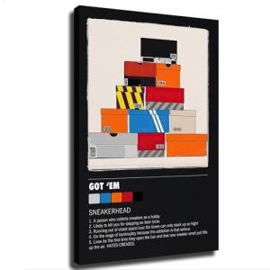 Pop Culture Sneaker Art Canvas Print - 12x18 In