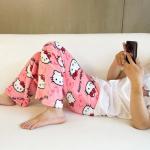 Hello Kitty Kawaii Flannel Pajama Pants 2024