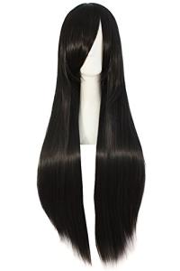 32" Long Black Anime Cosplay Wig