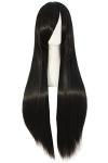 32" Long Black Anime Cosplay Wig
