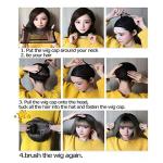 22-Inch Black Synthetic Hair Wig with Bangs