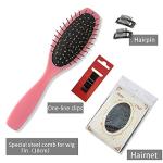 22-Inch Black Synthetic Hair Wig with Bangs