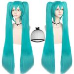 Green Double Ponytail Cosplay Wig with Bangs