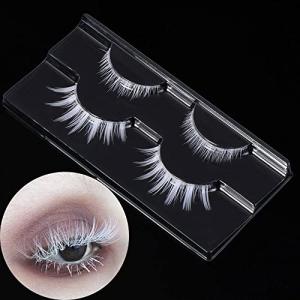White Anime Cosplay False Eyelashes - 2 Pairs