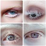 White Anime Cosplay False Eyelashes - 2 Pairs