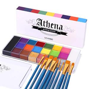 Athena Face Body Paint Set with 10 Brushes
