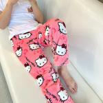 Hello Kitty Kawaii Flannel Pajamas for Women
