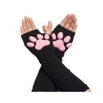 Kawaii Cat Paw Fingerless Mittens Gloves