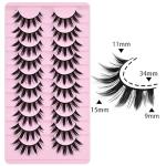 10 Pairs Spiky Anime Cosplay Lashes