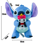 Disney Stitch, Angel, and Scrump Plush Dolls