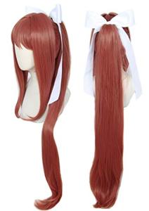 Linfairy Halloween Cosplay Wig with White Bow