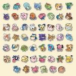 50PCS Kawaii Pikachu Anime Stickers for Kids