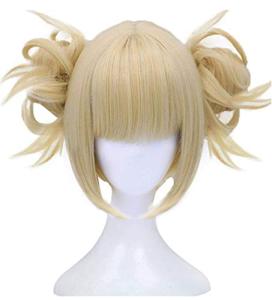 Blonde Wavy Anime Cosplay Wig with Bangs