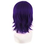 Short Dark Purple Wolf Tail Cosplay Wig