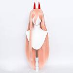 Pink Power Cosplay Wig with Horns - Anime Long Hair
