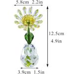 Crystal Daisy Flower Figurine for Home Decor