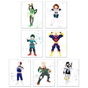 My Hero Academia Set of 7 Watercolor Posters
