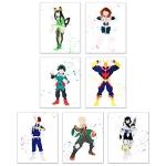 My Hero Academia Set of 7 Watercolor Posters