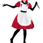 DokiDoki-R Women’s Cute Red White Maid Costume