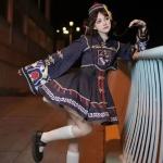 Cute Gothic Zombie Lolita Dress and Coat Set