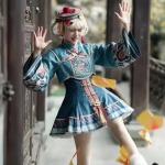 Cute Gothic Zombie Lolita Dress and Coat Set