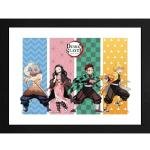 Demon Slayer Group Framed Poster - 12"x16