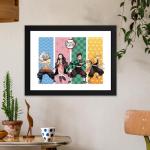 Demon Slayer Group Framed Poster - 12"x16