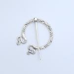 Viking Pirate Black Knight Cloak with Brooch