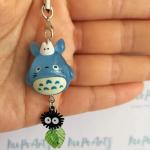 Kawaii Blue Totoro Phone Charm Keychain