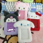 Kawaii My Melody Kuromi Plush Card Holder Keychain