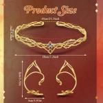 Fairy Leaf Headband and Elf Ear Cuffs Set