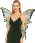 Green Butterfly Fairy Wings Costume Set for Adults