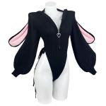 KORURACLUB Sexy Bunny Cosplay Outfit (Black, L-XL)