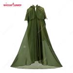 Elegant Green Elf Princess Cosplay Cloak with Hood