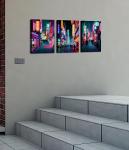 Tokyo Neon Streets 3-Piece Anime Wall Art