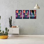 Tokyo Neon Streets 3-Piece Anime Wall Art
