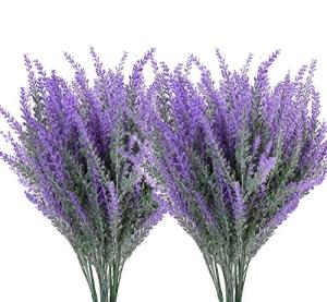 Purple Artificial Lavender Flower Bouquet - 8 pcs
