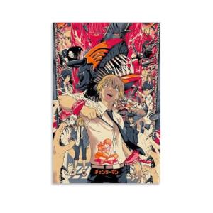 Chainsaw Man Anime Canvas Art Poster 12x18